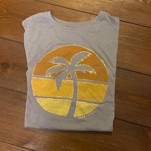 Life Is Good Palm Tree Sunset Tee Shirt